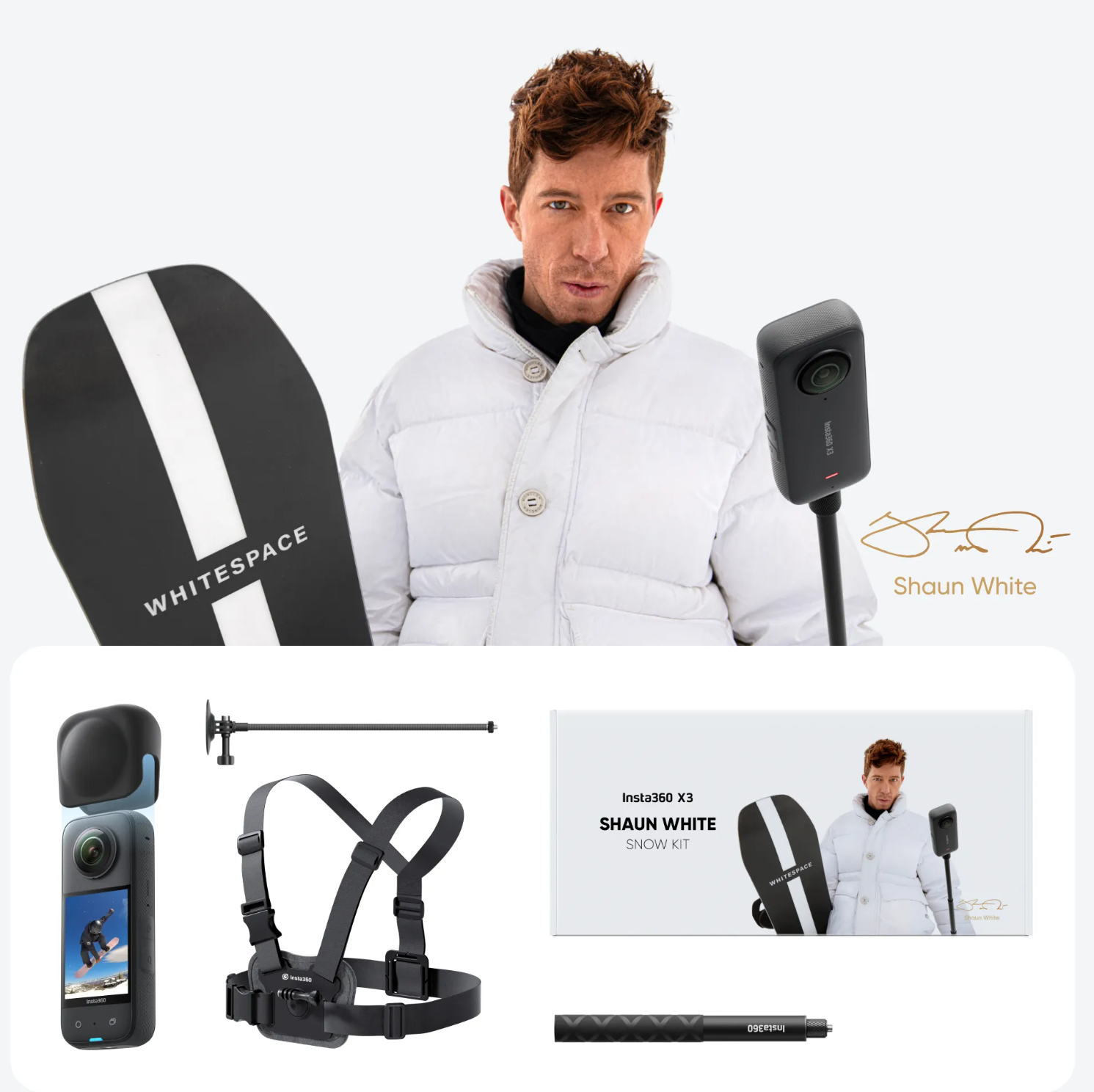 Black-Paquete de nieve blanca Shaun