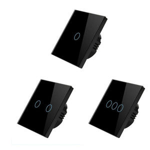 スマートホーム<span class=keywords><strong>3</strong></span>ギャングPCタッチスイッチリモコンWIFI EU 220V 16A自動カーテンスイッチ英国10A壁ライトスイッチスマート用
