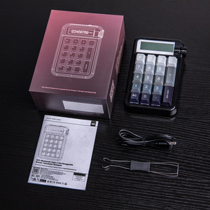 Teclado mecánico numérico inalámbrico de 18 teclas K21, luz blanca única con perilla multifunción