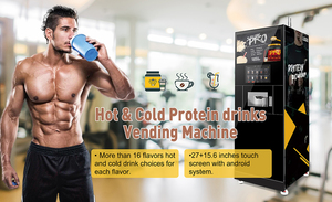 Macas điều kiện mới phòng tập thể dục câu lạc bộ thể dục ngoài trời protein Lắc lạnh uống Máy bán hàng tự động máy nén làm mát màn hình cảm ứng - Product Image 5