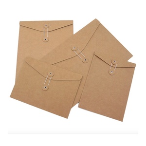 Benutzer definierte C4 C5 Kraft String Umschlag mit Knopf und String Verschluss Datei Ordner Projekt Taschen Datei Umschlag String Closer - Product Image 3