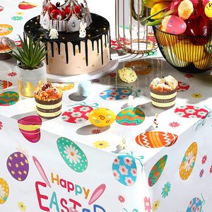 Đồng bằng dùng một lần LDPE không thấm nước hình chữ nhật Khăn Trải Bàn Hoa phục sinh bảng bìa cho tiệc cưới bên sử dụng nhà - Product Image 5