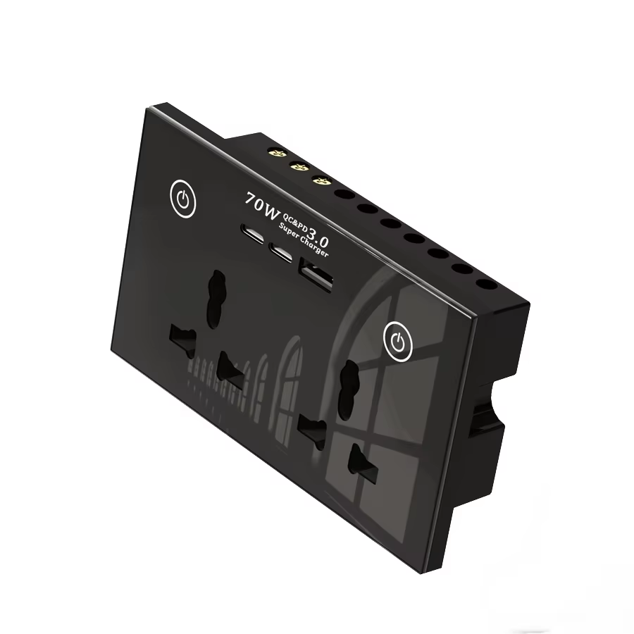 Noir USB + 1 * type-c