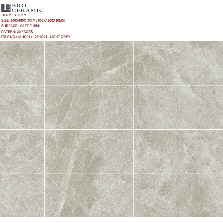 Ebro grey marble look matt surface living room floor tile hot sell high quality rustic tiles and marble floor