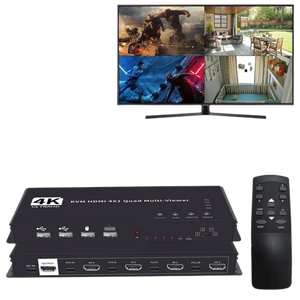KVM 4x1 Multiviewer anahtarı 4K 4 in 1 Out dikişsiz Quad çok görüntüleyici Video kesme segsegti Switcher için 4 adet - Product Image 1