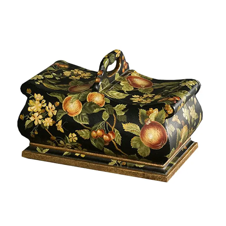 Yips LD-1203-0508 série américaine peinte à la main motif floral boîte à bijoux classique de luxe