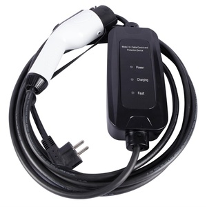 CE IP67 120 V 47-63Hz akım ayarlama tipi A RCD SAEJ1772 gösterge ışığı taşınabilir elektrikli araba pil şarj cihazı - Product Image 5
