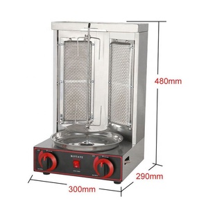 两个燃烧器燃气烤肉机鸡肉迷你沙瓦玛机 - Product Image 5