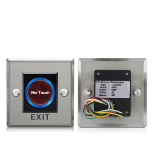 Indicador LED Control de salida sin contacto Sensor infrarrojo Botón de liberación de puerta 3A Max. Interruptores de botón pulsador de acceso de puerta LED actual - Product Image 3