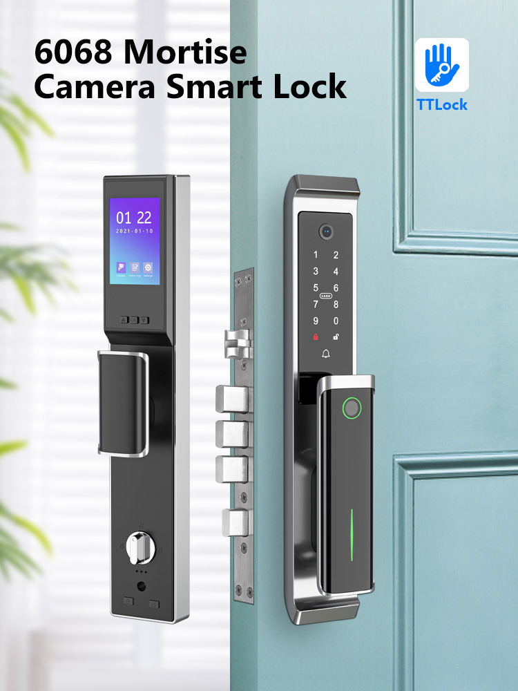 TTLOCK APP Door Viewer Camera Lock Smart Fingerprint Door Lock with Camera Full Automatic Smart Door Lock