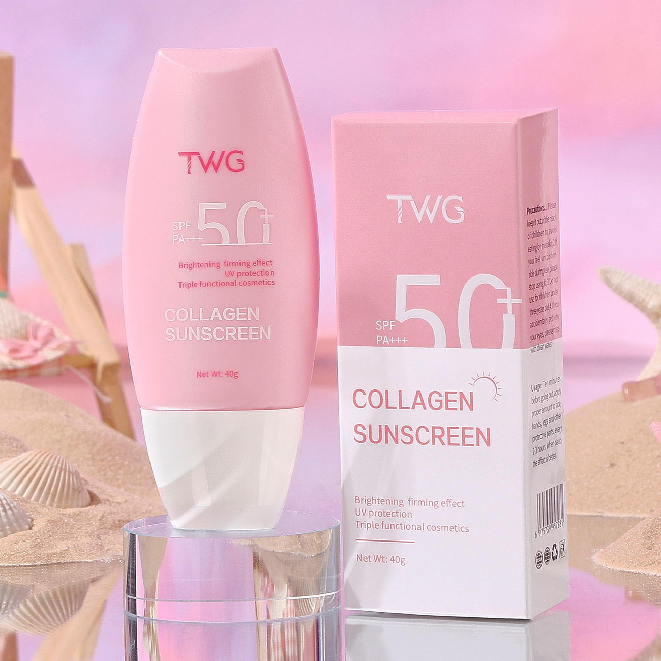 5728 TWG Collagen Sunscreen Cream SPF50+ PA+++ 40g