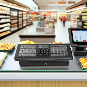 Горячая распродажа, 81-клавишная Проводная USB-клавиатура для розничных и POS-систем - Product Image 1