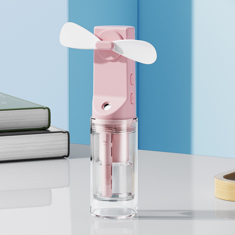 Ventilateur brumisateur portatif rose