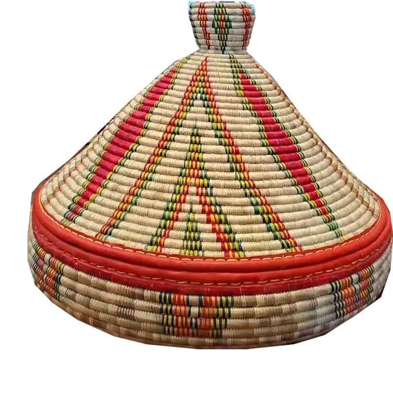 Cesta feita à mão ethiopiano eritrea mesob cesta de servir tecido