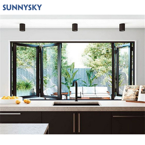 Sunny sky Custom ized doppelt verglaste Aluminium Holz Schiebefenster Modernes Design Stahlrahmen Horizontale Öffnung Schall dichte Funktion