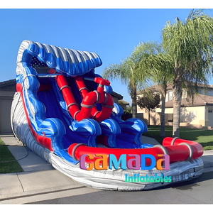 Piscina inflable carrera de obstáculos tobogán de agua gran piscina profesional Nip deslizamiento en un tobogán de agua - Product Image 5
