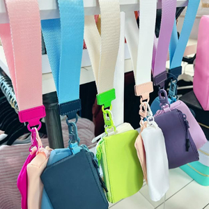 Großhandel Custom Dual Pouch Wrist let Tragbare Schlüssel anhänger Münz tasche Nylon Karten halter Brieftasche