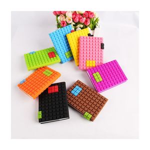 カスタムロゴ付き防水ドットパターンビルディングブロック混合色A7シリコンノートブック - Product Image 5