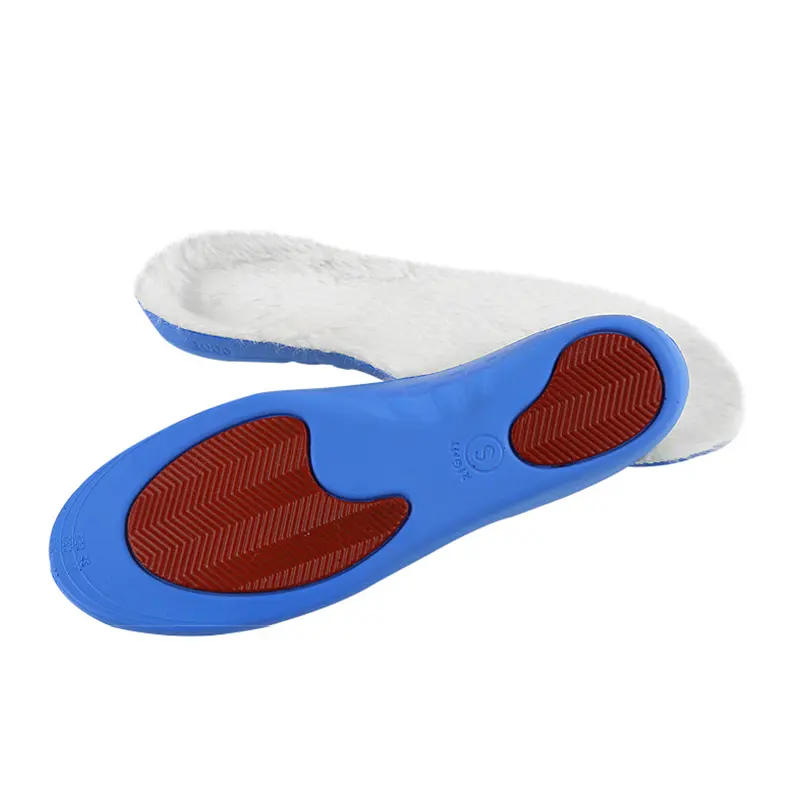 Shoe Insoles With Sweat Absorption PU insoles rabbit fur for Winter warm