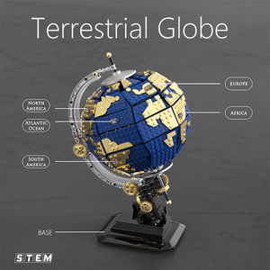 3Dビルディングブロックセット1455レンガキッズDIYSTEM科学宇宙探査360 ° 回転アセンブリ地上地球モデルキット