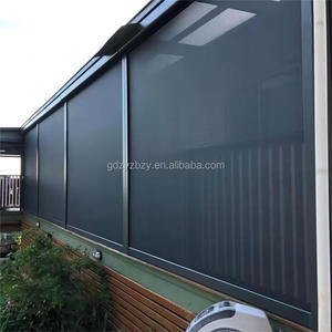 Electric Control System Metal Vertical Pattern Retractable Screen Porch Roller <strong>Shades</strong> French Zip Track Screen Patio <strong>Door</strong> - Product Image 1