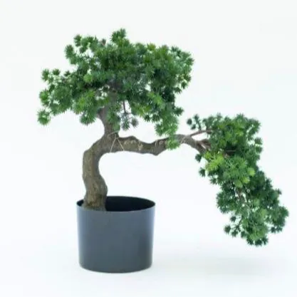 Bonsai artificial de altura de 40cm 60cm 90cm, mini árvore de pinha verde artificial para venda