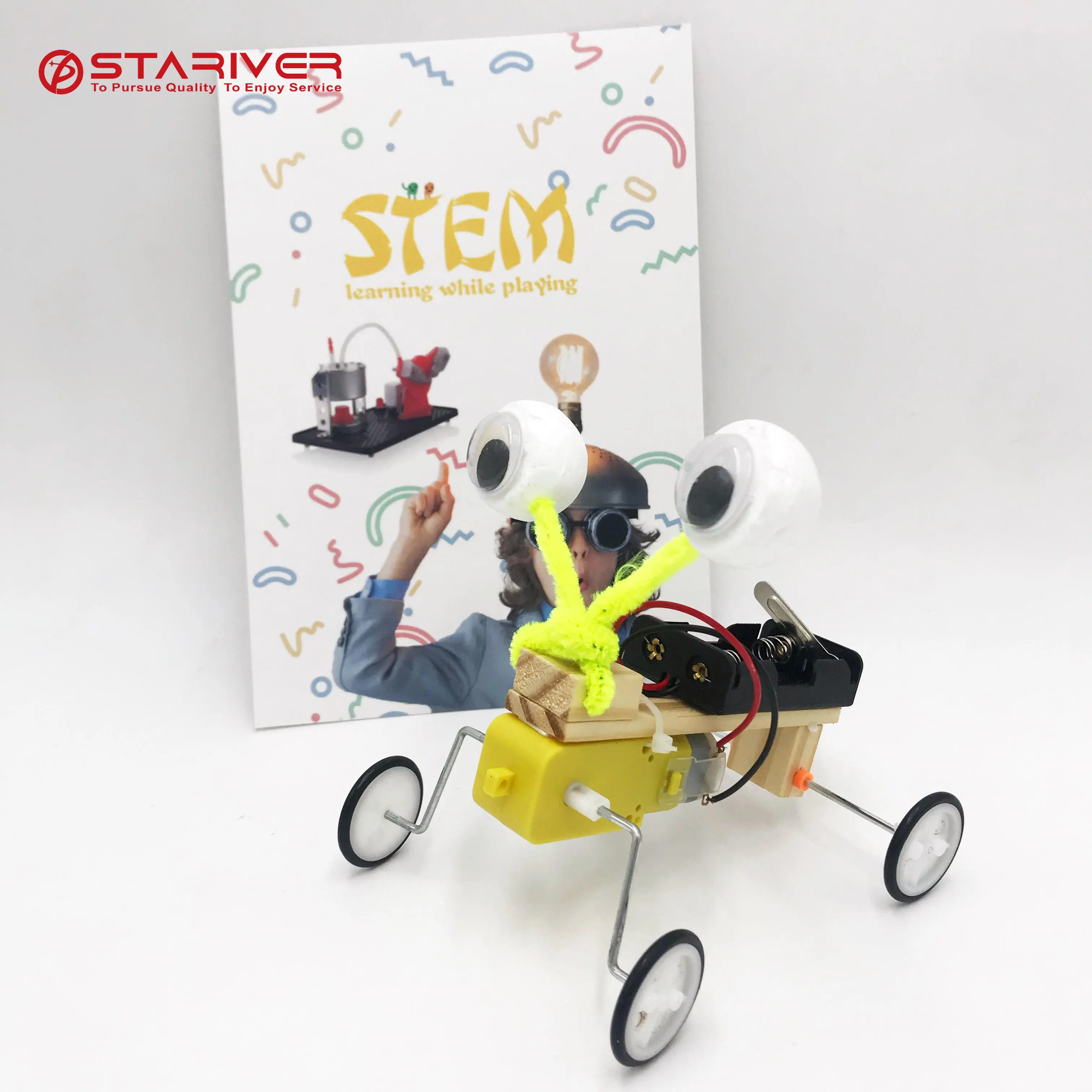 Jouets pour garçons et filles, bricolage, Robot victorien électrique, Kits de Science éducative, jouets tige pour enfants