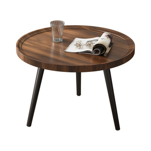 Contemporary Round Nesting Coffee <strong>Table</strong> Bent Black Gold Metal Side Glass Marble Stone Mdf Wood Nest of <strong>3</strong> <strong>Table</strong> <strong>Set</strong> Nesting <strong>Table</strong> - Product Image 2