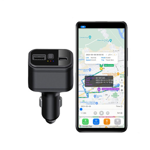 อุปกรณ์ติดตาม GPS ขนาดเล็ก4G สาย USB ที่ชาร์จโทรศัพท์ที่จุดบุหรี่ในรถ SOS อุปกรณ์ติดตาม GPS กันขโมย