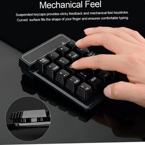 Teclado numérico inalámbrico de 2,4 Ghz, teclado numérico de sensación mecánica, teclado de 19 teclas con receptor USB a prueba de agua - Product Image 4