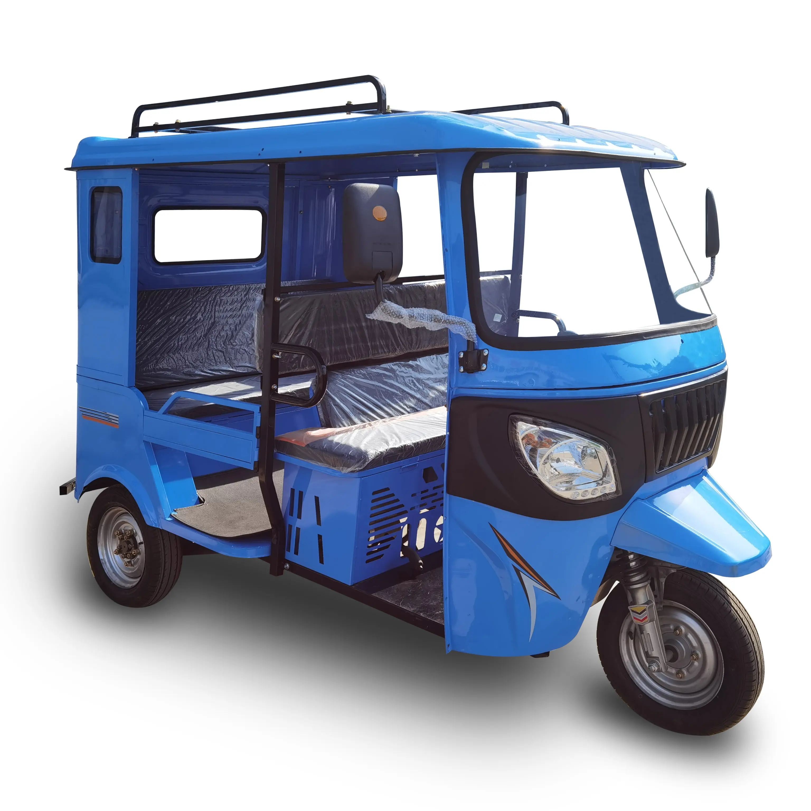 200CC Однорядный трехколесный мотоцикл для пассажиров Bajaj 3-колесный такси Tuktuk бензиновый трехколесный мотоцикл
