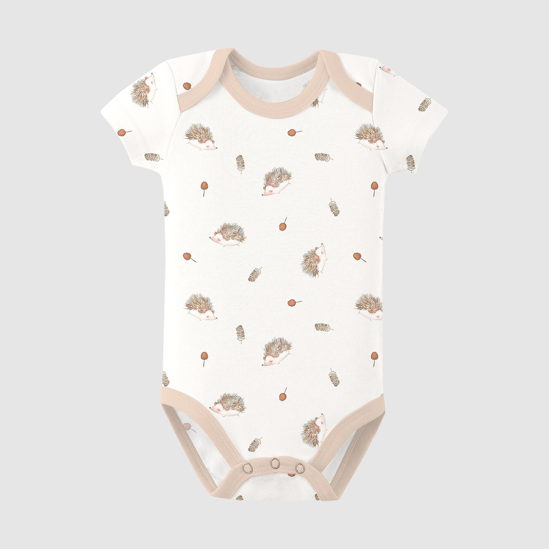 Le hérisson ramasse les fruits d'automne