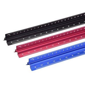 Sanatçılar için sıcak satış 30cm alüminyum üçgen mimari ölçekli cetvel Draftsman çizim - Product Image 1