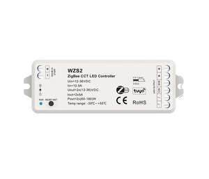 WZS4 12-24VDC 4CH * 3A Zigbee RGBW RGB Controlador LED Tuya Interruptor inteligente Control de voz LED Dimmer