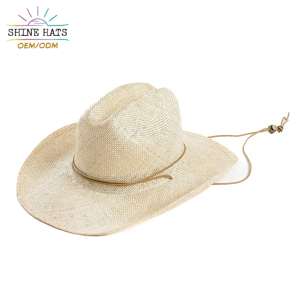 Shinehats 2024 Fabricant OEM Été Nouvelle Arrivée Fine Sisal Ridge Top Sun Beach Adulte Unisexe Chapeaux De Paille