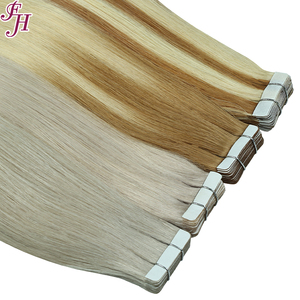 FH İnsan saç bandı uzantıları çift çizilmiş keratin i ucu u ucu 100% bakire bant ins insan saçından örülmüş