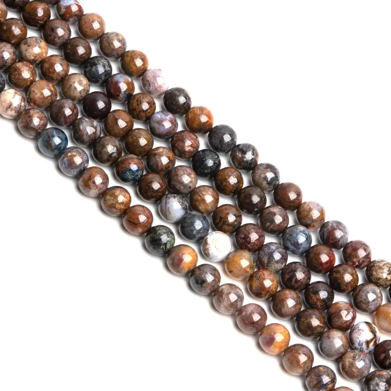 Perles rondes en pierre précieuse naturelle, pierres semi-précieuses, couleur rouge,