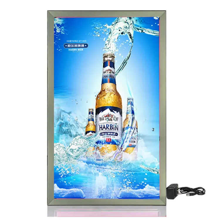 Harga Pabrik Bingkai Snapper Lampu Belakang LED Bingkai Poster untuk Tampilan Papan Menu Perusahaan