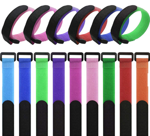 Eco-Friendly Adjustable <strong>Elastic</strong> Self-Adhesive Safety Strap with Injection <strong>Hook</strong> <strong>and</strong> <strong>Loop</strong> Cable Tie Cinch Strap with Tape Pattern - Product Image 3