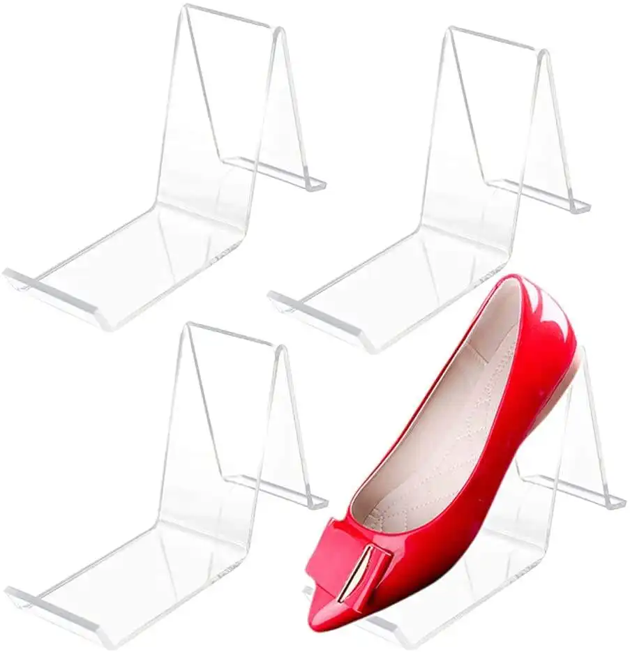 Présentoir à chaussures en acrylique transparent, présentoir à chaussures pour chaussures flottantes