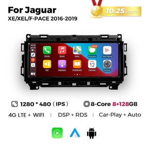 NaviFly araba radyo Android ekran Dvd OYNATICI oto elektronik 4G LTE DSP araç-play için Jaguar XE XEL F-PACE DVR FM AM RDS USB RCA - Product Image 6