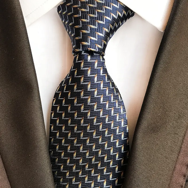 Alta qualità migliore vendita pronta per la spedizione tailandese-seta-cravatta 8 cm prezzo competitivo cravatta di seta regalo b uomini jacquard 100% cravatte di seta