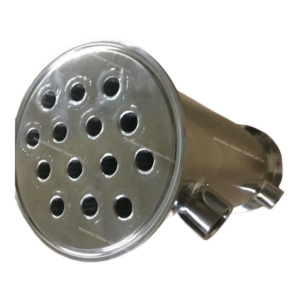 不锈钢SS304 SS316L热交换器管式三夹连接冷凝器，管内19根管冷凝器接头