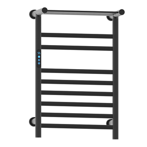 Nhôm khô ấm thông minh ống tròn điện sưởi ấm khăn giá phòng tắm treo tường màu đen nóng khăn giá - Product Image 6