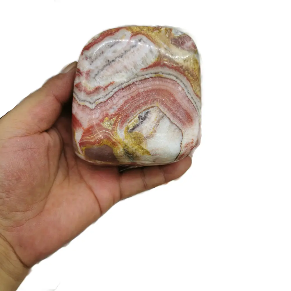 Piedras de cristal de curación pulidas de Rodocrosita grandes naturales de alta calidad al por mayor