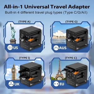 Adaptateur de voyage universel Worldplug 70W GaN avec prise internationale, chargeur de voyage avec USB et <span class=keywords><strong>type</strong></span>-<span class=keywords><strong>C</strong></span> pour téléphone portable et ordinateur portable - Product Image 5