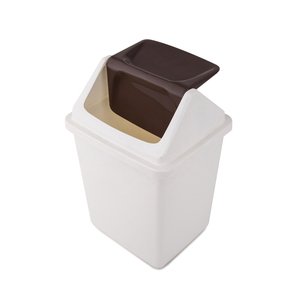 Cubo de basura doméstico de 10l con tapa, cubo de basura rectangular, cubo de basura de plástico - Product Image 5