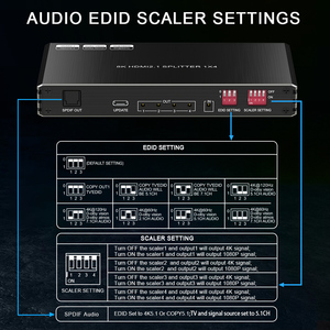 8K 60Hz Hdmi Splitter 1 en 4 Out 4K Hdmi 2,1 Audio Extractor Splitter Audio Breakout Dolby Atmos Hdmi Splitter - Product Image 5