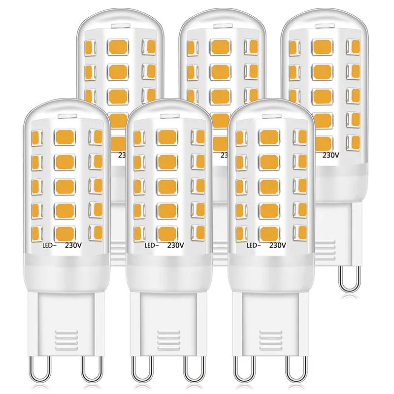 6 pçs lâmpada G9 LED 4 W branco quente substituição para lâmpadas de cápsulas de halogênio G9