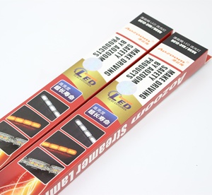 2 adet su geçirmez sıralı akış gözyaşı kristal esnek şerit gündüz koşu işık dönüş sinyali LED DRL için Aozoom DRL ışık - Product Image 1
